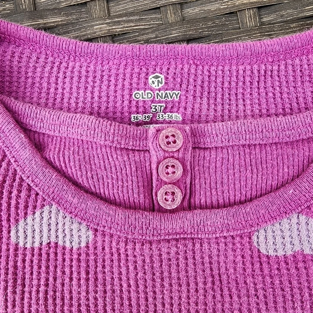 Old Navy Purple Heart Kids Long Sleeve Shirt Size 3T